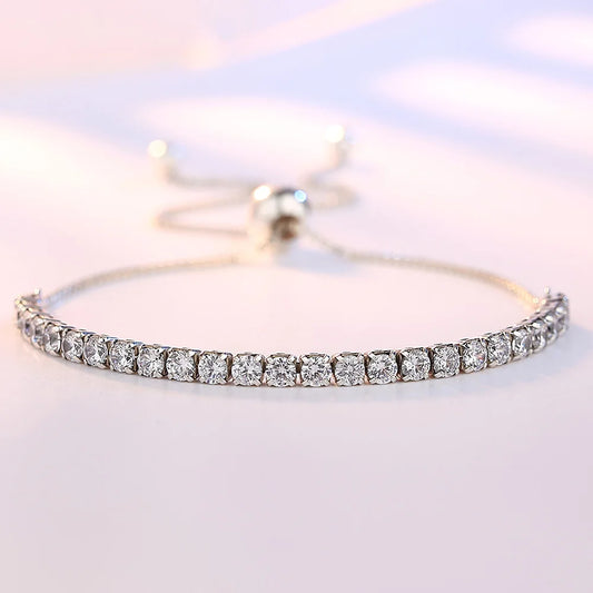 Vera 925 Sterling Silver Zircon Tennis Bracelet – Elegant Wedding & Engagement Jewelry